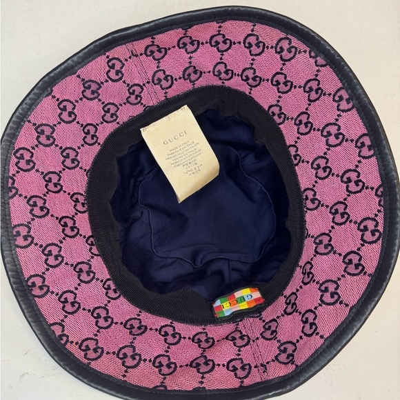 Gucci Bucket Hat GG Monogram Unisex Pink Color Size Medium. - Picture 9 of 13